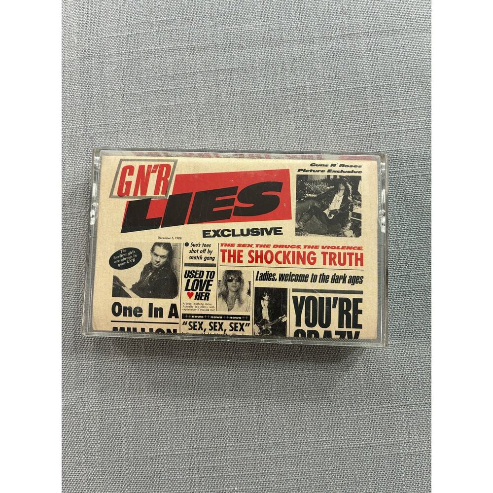 Guns N Roses G N R Lies Cassette Tape 1988 Geffen Hard Rock Metal